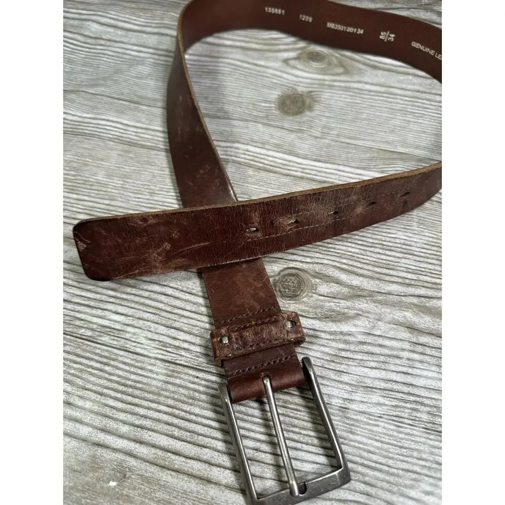 FOSSIL Men’s Brown Leather Belt Size US 34 1 1/2” Width